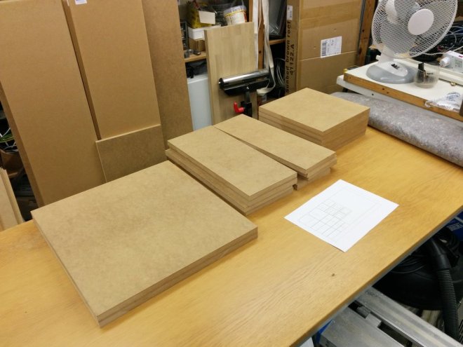 All speaker stand parts cut up