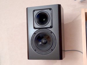 Finished surround speaker on the wall