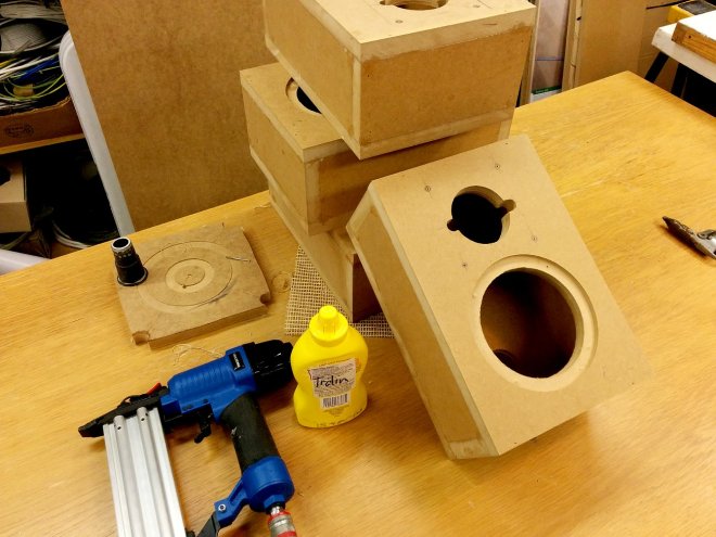 Surround baffles glued up